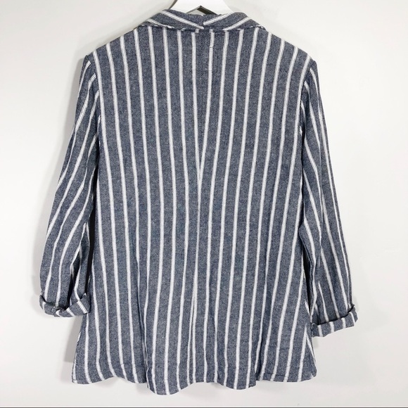 Sanctuary Linen Striped Blazer Medium - Picture 6 of 6